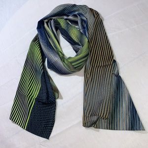 Geometric striped silky scarf wrap gently used condition